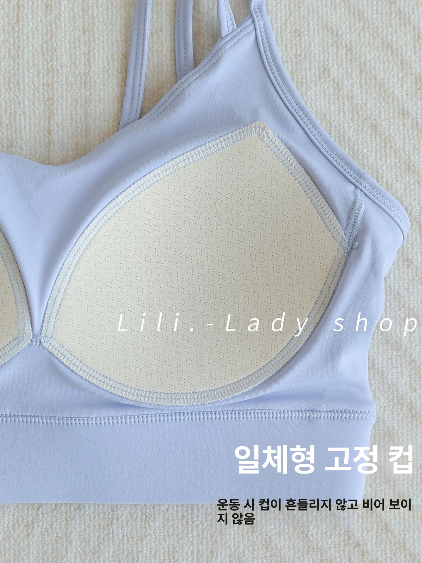 필라테스 나시 브라탑 민소매 요가 홈트 탱크탑 폴웨어 스포츠탑 40 - 상세 이미지 4