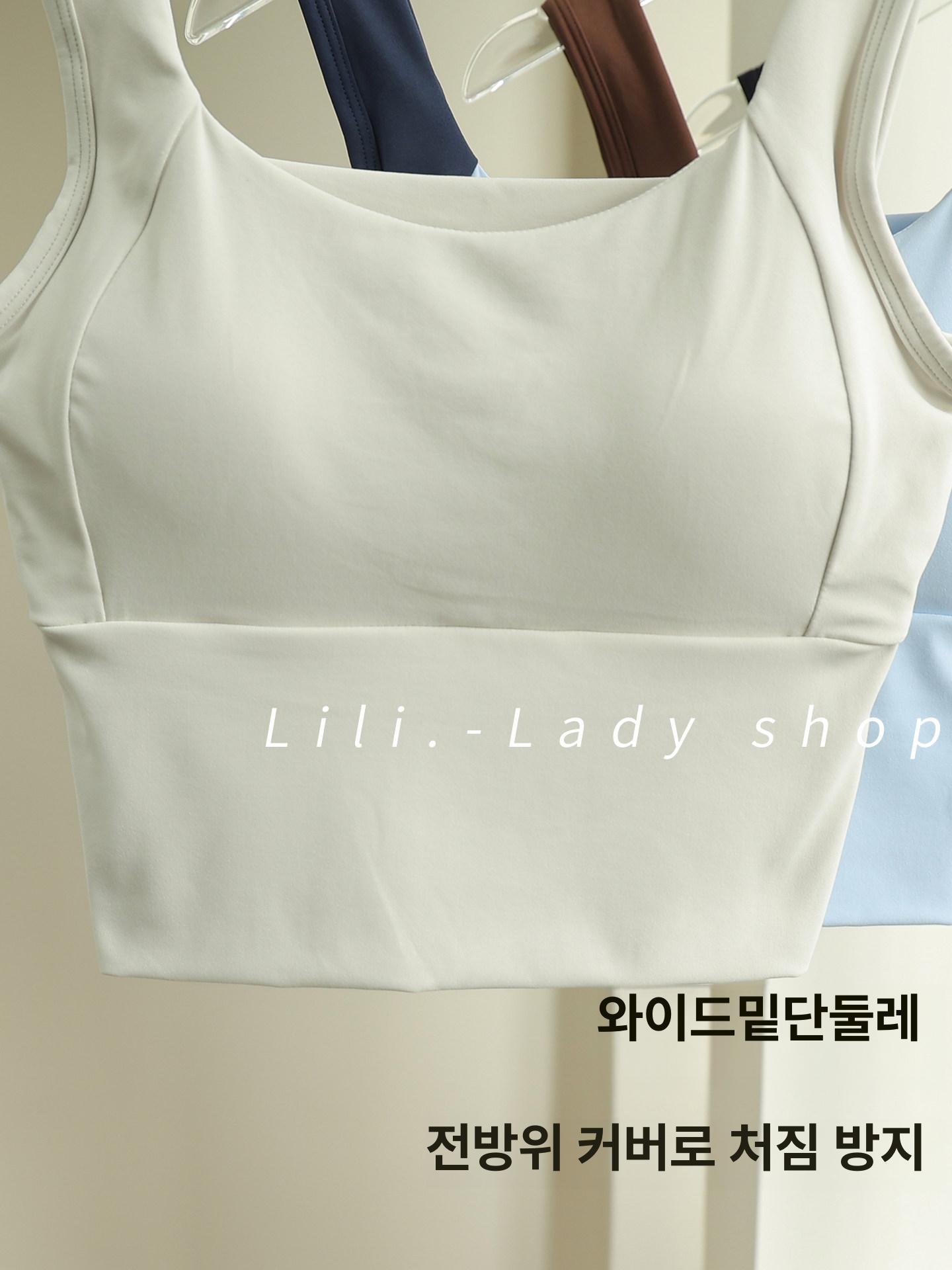 필라테스 나시 브라탑 민소매 요가 홈트 탱크탑 폴웨어 스포츠탑 12 - 상세 이미지 4