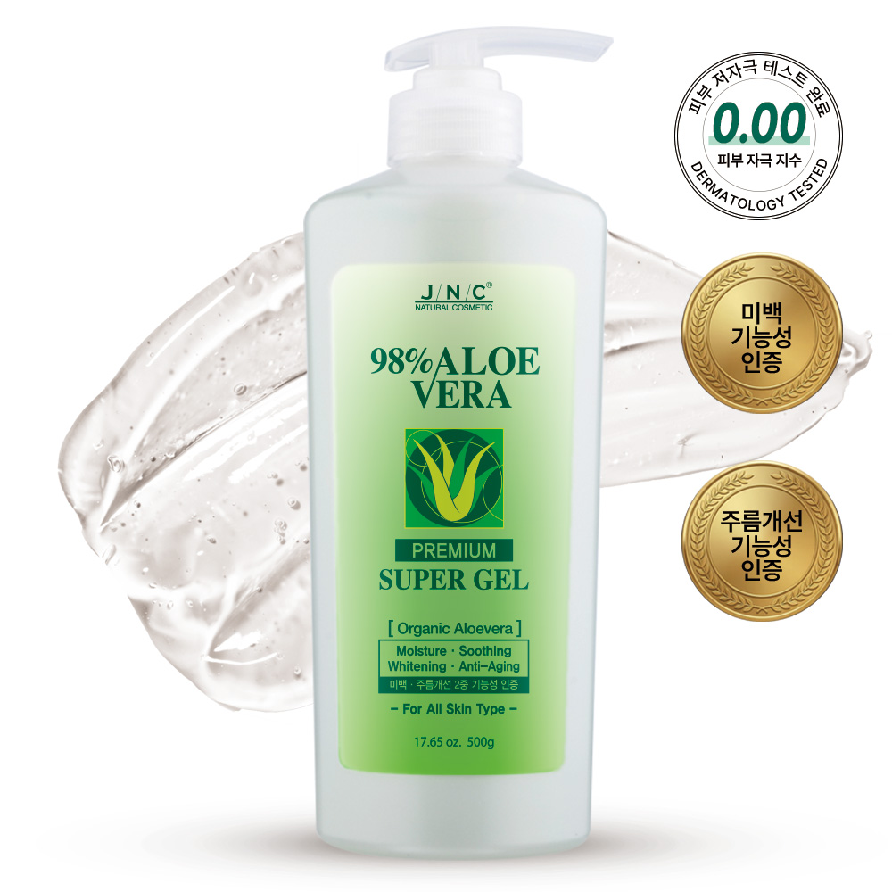 98% 알로에베라 프리미엄 슈퍼겔 진정수분젤 무자극 500ml, 1개 - 상품 이미지