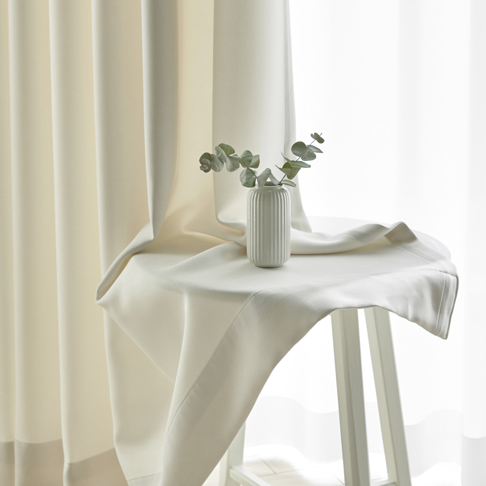 스마트 암막커튼 형상기억 거실 창문 복층 아일렛 핀형 쉬폰 맞춤제작커튼 나비주름75x180