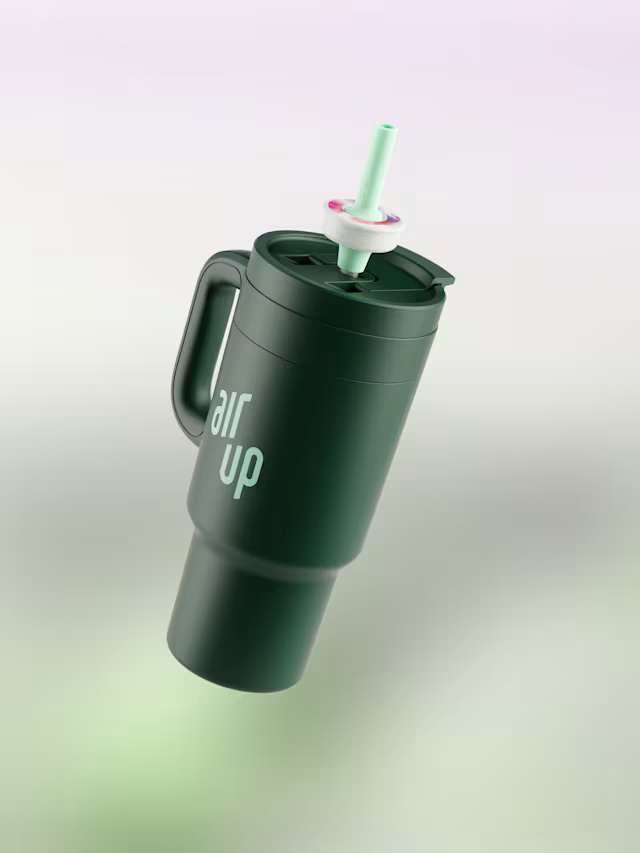 에어업 텀블러 휴대용물병 팟 3개입 포함 890ml, 화이트 스피어민트 이미지 8