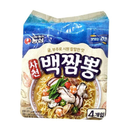 농심 짬뽕라면 농심 사천백짬뽕 4개입 x 2개