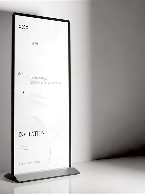 거치대 대향 현수막 입식 광고판 배너 스탠드보드 60x160 초중량 야외 미국 스타일 블랙 - 상품 이미지