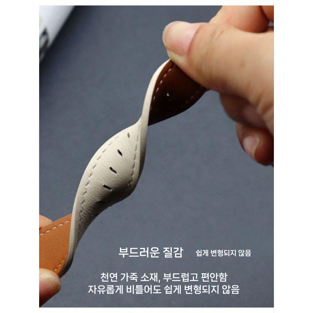 가민 베누 x1 스트랩 블랙 먼스 마운틴 가죽 스티칭 퀵 릴리스 손목 밴드 - 상세 이미지 5