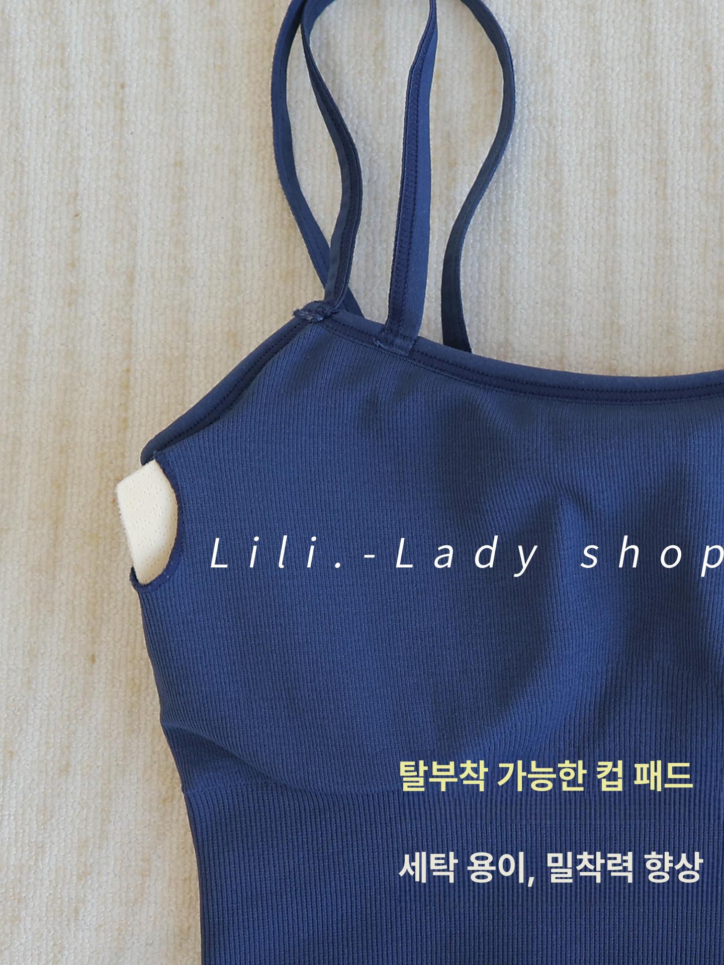 필라테스 나시 브라탑 민소매 요가 홈트 탱크탑 폴웨어 스포츠탑 25 - 상세 이미지 4