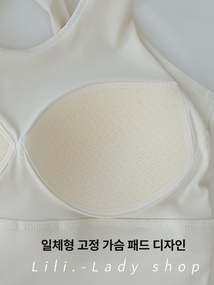 필라테스 나시 브라탑 민소매 요가 홈트 탱크탑 폴웨어 스포츠탑 38 - 상세 이미지 4