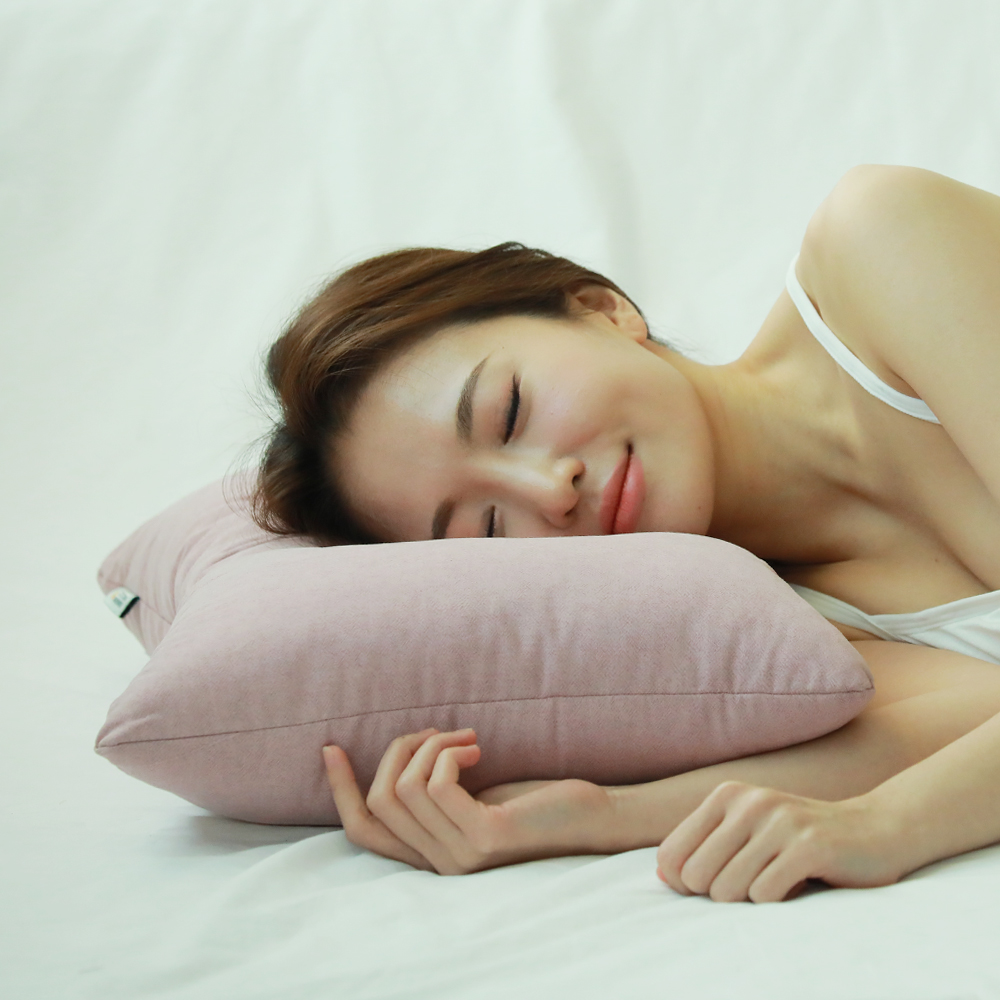 코튼샤워 스마트 경추베개 숨쉬는 빨아쓰는 목편한 항균베개 인디핑크 M 이미지 8