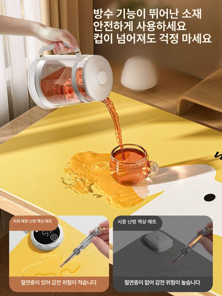 키보드온열매트 책상 매트 온열 테이블 열선 데스크 발열 사무실 장패드 - 상세 이미지 4