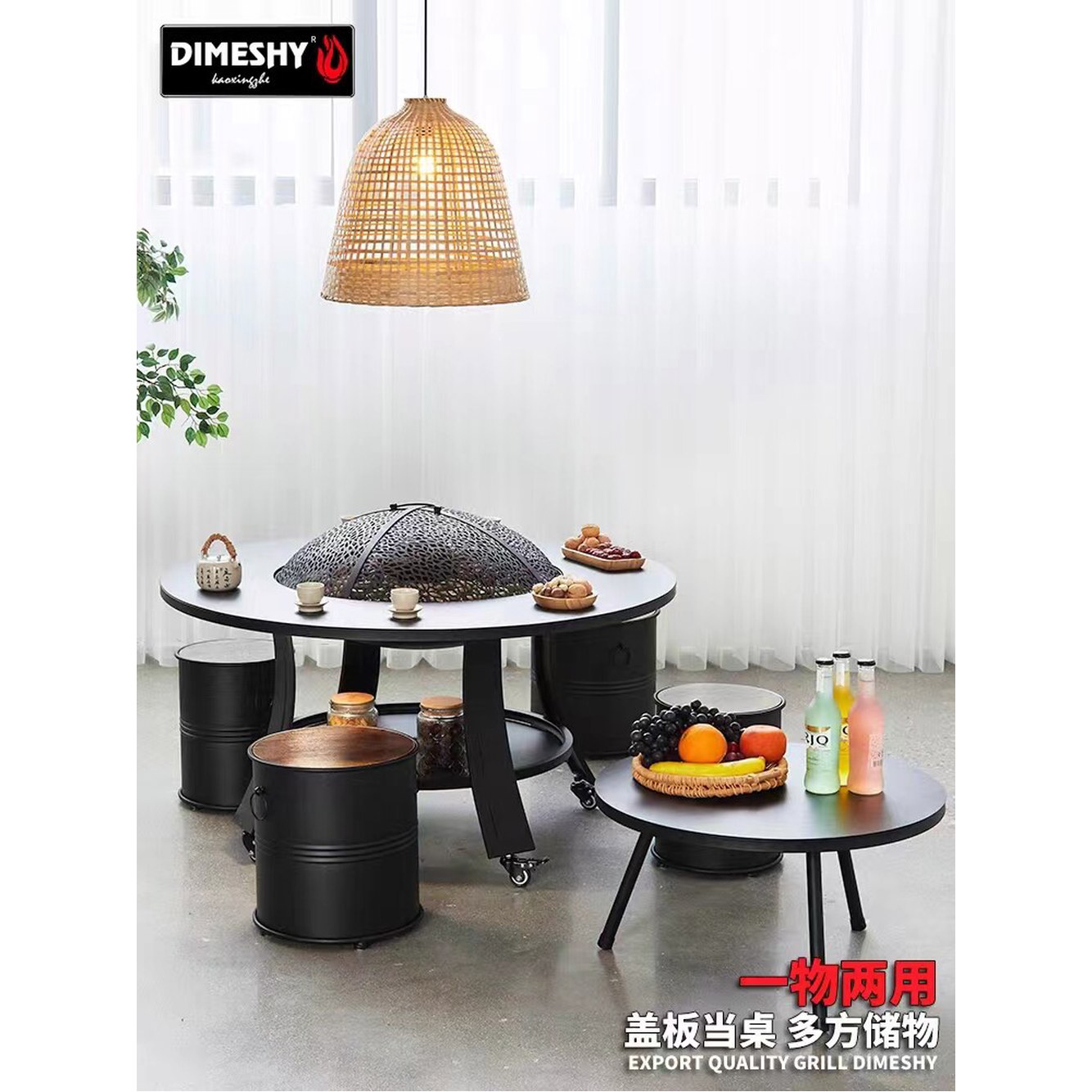 미디움 80cm 업그레이드 9 혼밥 쿤펑 야외 사이즈 플러스 화로 캠핑불판 불판 지름 캠핑 그릴 화로대 1 쿤펑 미디움 사이즈 지름 80cm - 상세 이미지 3