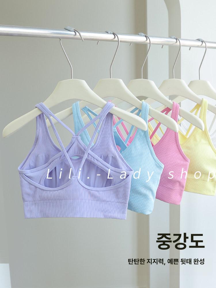 필라테스 나시 브라탑 민소매 요가 홈트 탱크탑 폴웨어 스포츠탑 27 - 상세 이미지 2