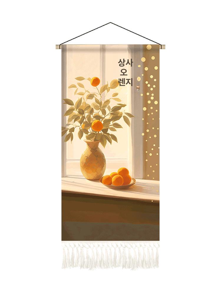 식물 패브릭 족자 거실 인테리어 액자 꽃 포스터 분위기 P5-13 폭 60-높이 120 나무봉 포함 - 상세 이미지 5