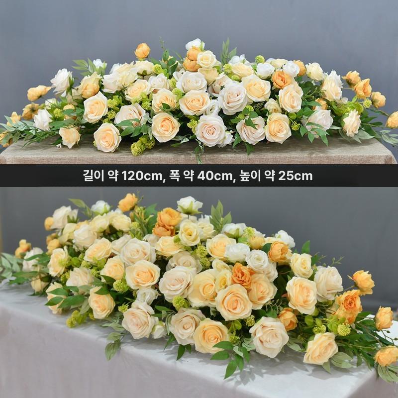 테이블 조화 대형 연회장 탁상 호텔 웨딩홀 회의실 꽃꽂이 꽃장식 행사장 목사님 강대상 - 상세 이미지 4