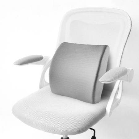 메모리폼 허리 쿠션 의자 등받이 받침대 사무실용 자동차용 학생용 메쉬 소재 통풍