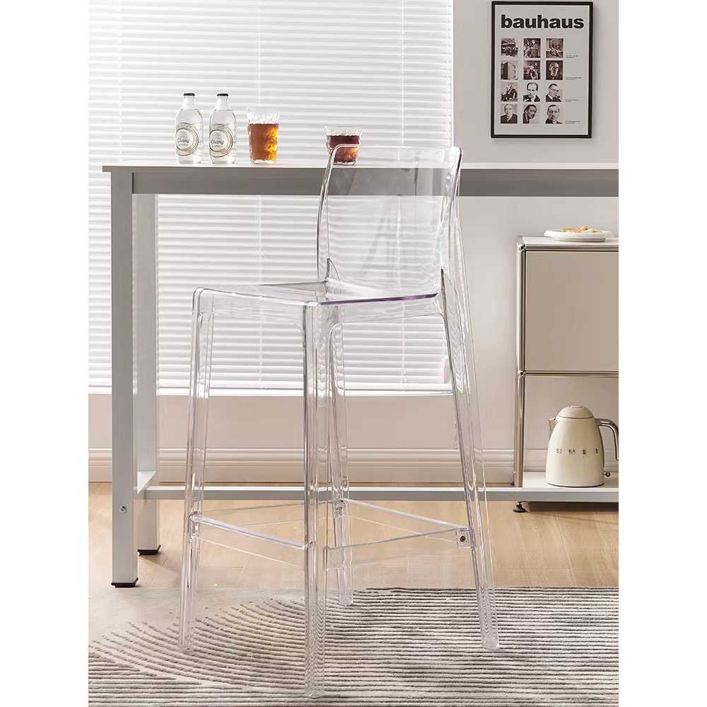 아크릴 투명 의자 아일랜드 카페 인테리어 하이 체어 65cm 이미지 6