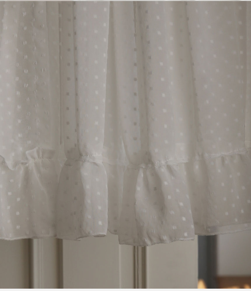 ドット柄 シアーカフェカーテン｜40×150cm – 1acspaces