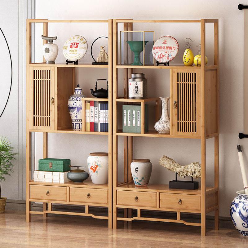 원목 전통 장식장 유리 수납장 거실장 도자기 실목 거실 전통소품 책장 골동품 다기진열장 - 상세 이미지 2