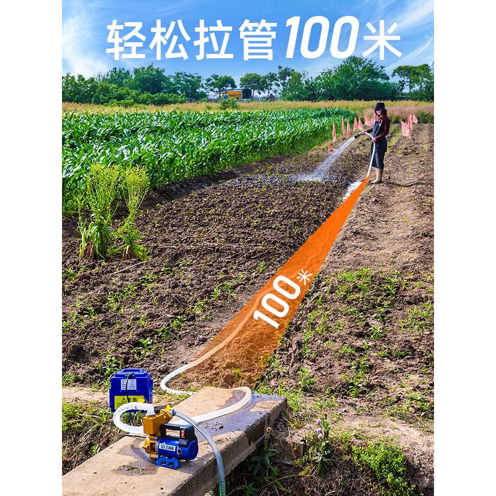 고출력 전기 양수기 인공물 농업용 용 물 관수기 펌프 12V 300W 10m - 상세 이미지 4