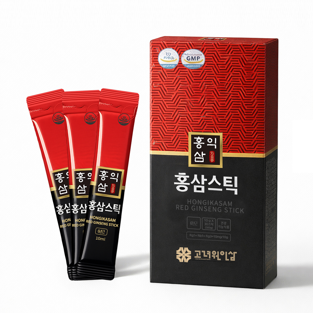 [건강기능식품] 홍익삼 홍삼스틱 30포 6년근 홍삼 진액 고급선물세트 쇼핑백포함 - 상세 이미지 2