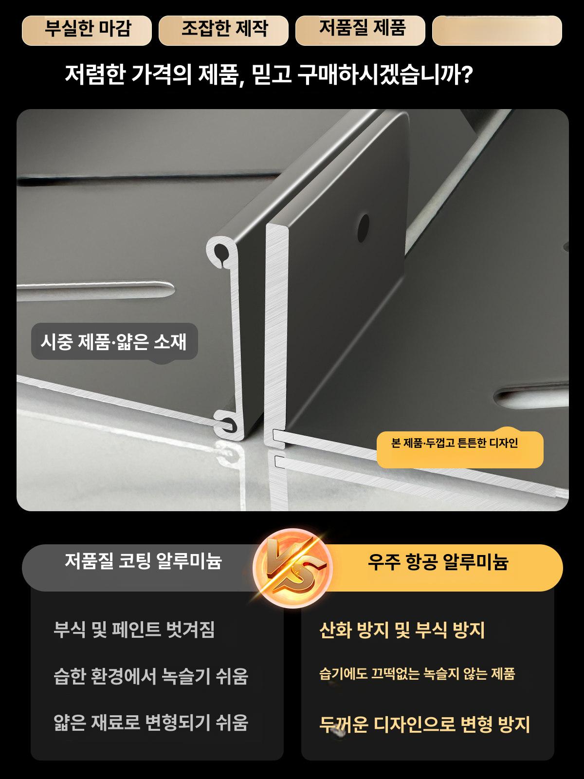스텐수건걸이 무타공 욕실 수납장 화장실 샤워용품 벽걸이 보관함 스텐 거치대 벽걸이 욕실장 수납 정리 - 상세 이미지 4