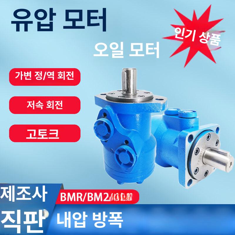 궤도 유압 웜기어 산업용 고성능 저속 고토크 유압모터 BMR-50 모델 25mm축 2포트 BMR- 2.5kg 구멍 25.4 - 상품 이미지