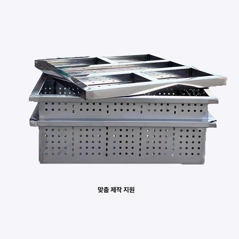 바닥 두부틀 판 상품 제조 트레이 스테인레스 43x43 높이 24 (두부) - 상세 이미지 2