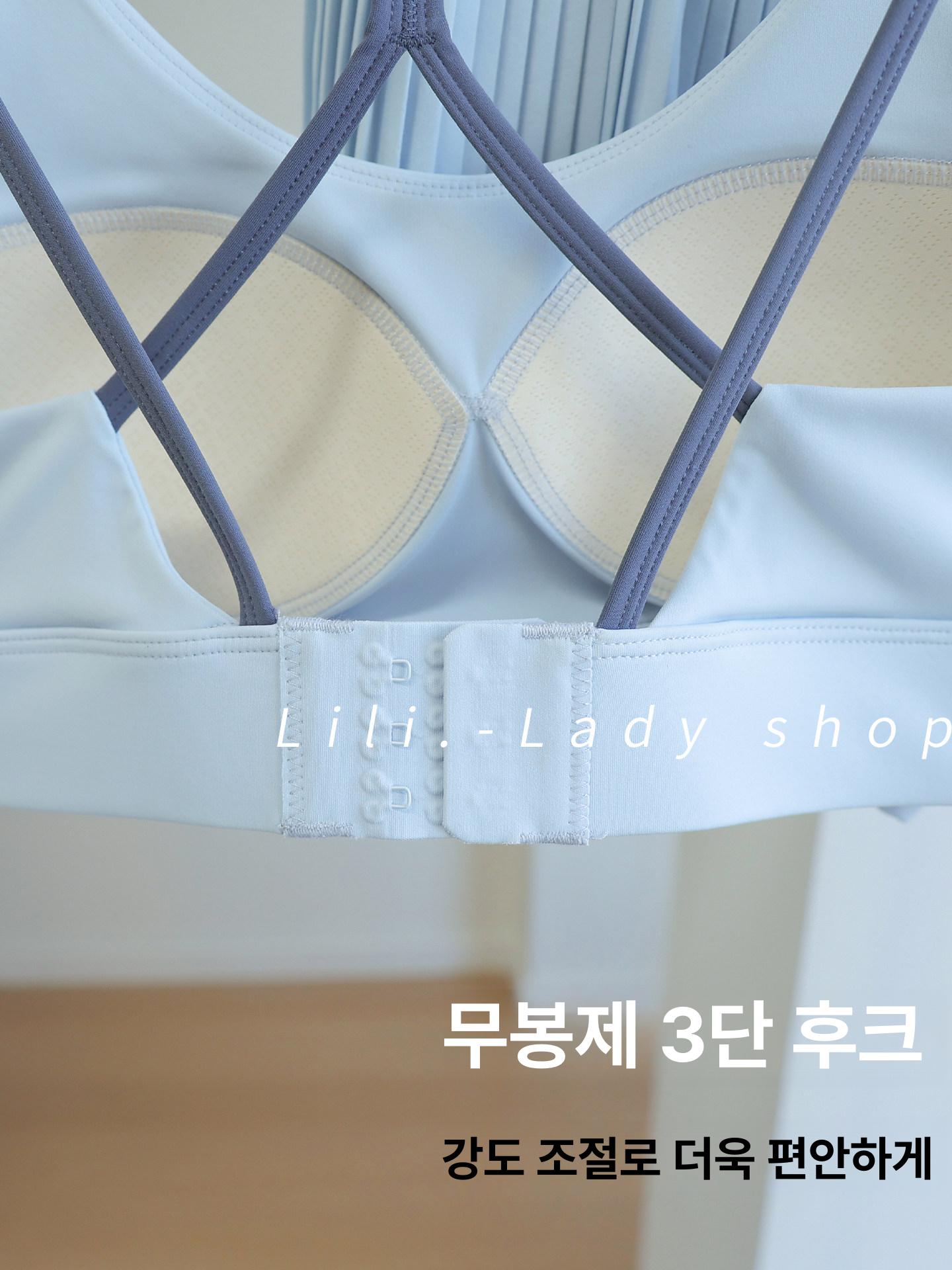 필라테스 나시 브라탑 민소매 요가 홈트 탱크탑 폴웨어 스포츠탑 34 - 상세 이미지 4