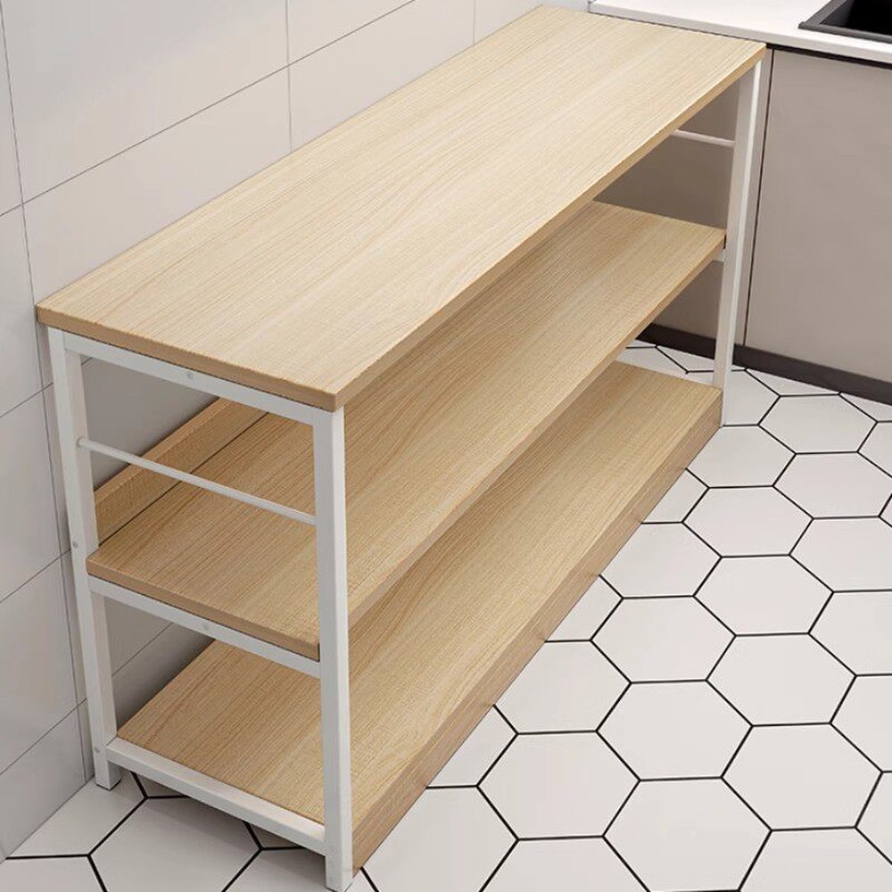 조리대 수납장 철제 원목 베이킹작업대 보조식탁 1 정리 손절충량✨✨ 클래식3단 48X30X5 - 상품 이미지