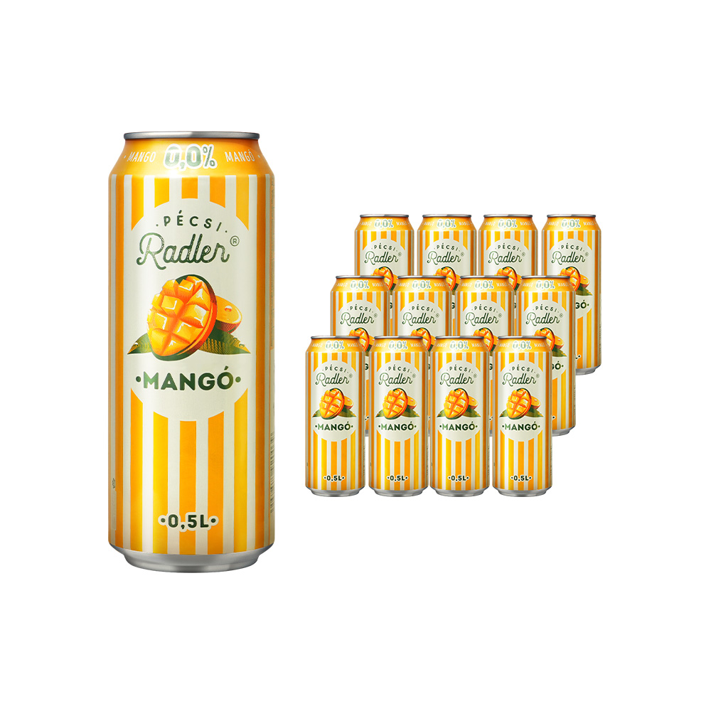 페치 라들러 프리미엄 헝가리 논알콜 비알콜 맥주 (망고맛) 500ml, 12개 - 상품 이미지