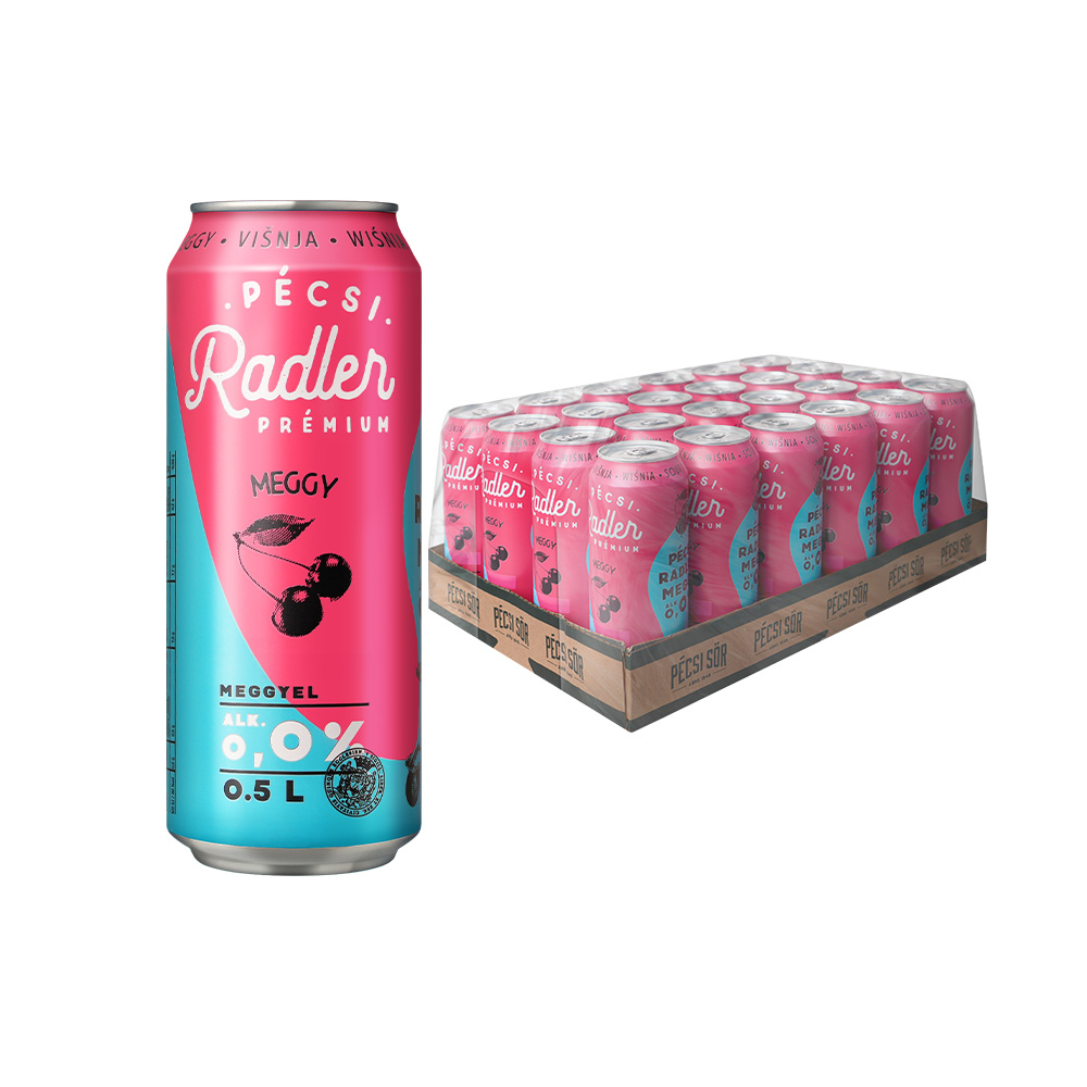 페치 라들러 프리미엄 헝가리 논알콜 비알콜 맥주 (체리맛) 500ml, 24개 - 상품 이미지