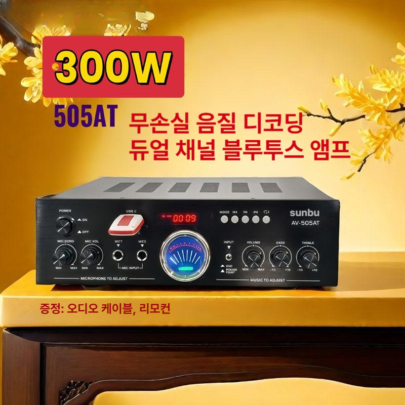 앰프 가정용 스피커 음향시설 증폭기 홈시어터 스테레오 노래방 블루투스 파티룸 행사 진행 - 상세 이미지 3