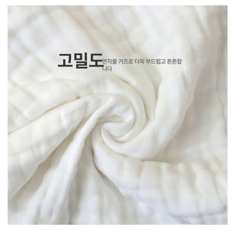 중 거즈 수건 얼굴 목욕 거품 작은 타올 세안 화이트 35x75cm 긴 수건 2줄 - 상세 이미지 3
