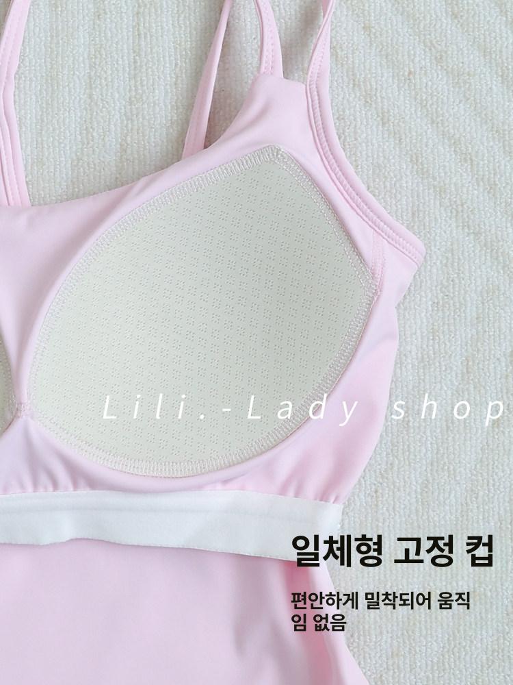 필라테스 나시 브라탑 민소매 요가 홈트 탱크탑 폴웨어 스포츠탑 05 - 상세 이미지 3