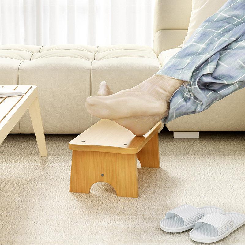 발판 받침대 키높이 원목 넓은 촬영 대나무 스텝 발받침 스툴 의자 - 상세 이미지 3