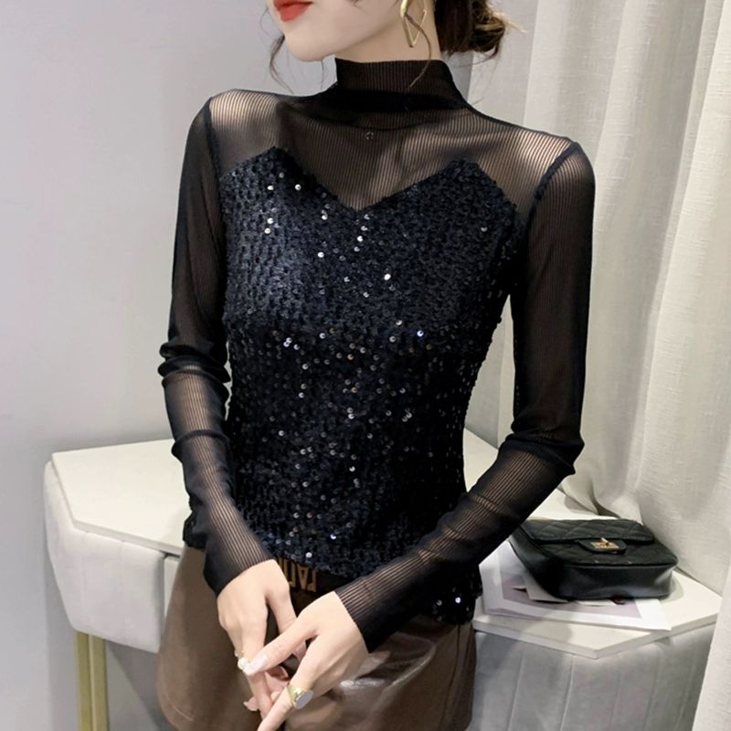 여성 라틴 댄스복 댄스티 밸리 화려한 사교 상의 줌바 블랙 S 40-44.5kg - 상세 이미지 3