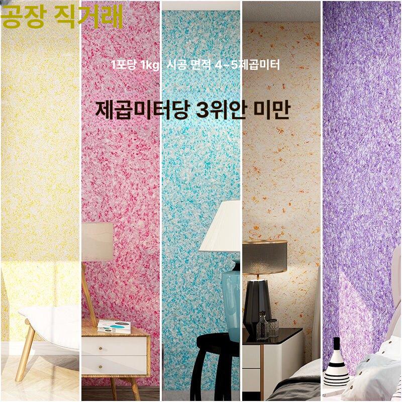 섬유벽지 바르는 아트 벽지 거실 침실 인테리어 셀프 리폼 벽면 - 상세 이미지 3