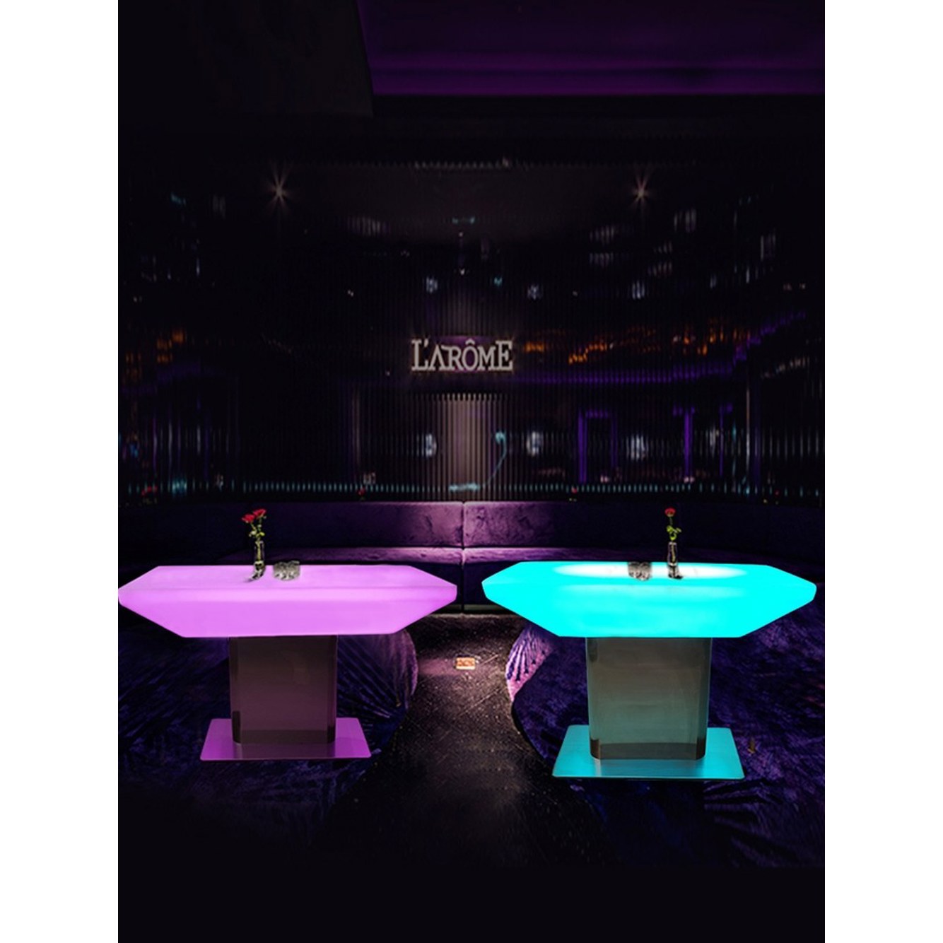 LED 테이블 업소용 위스키 바테이블 라운드 인테리어 와인바 88x55x56cm 단일 88x55x56cm - 상세 이미지 2