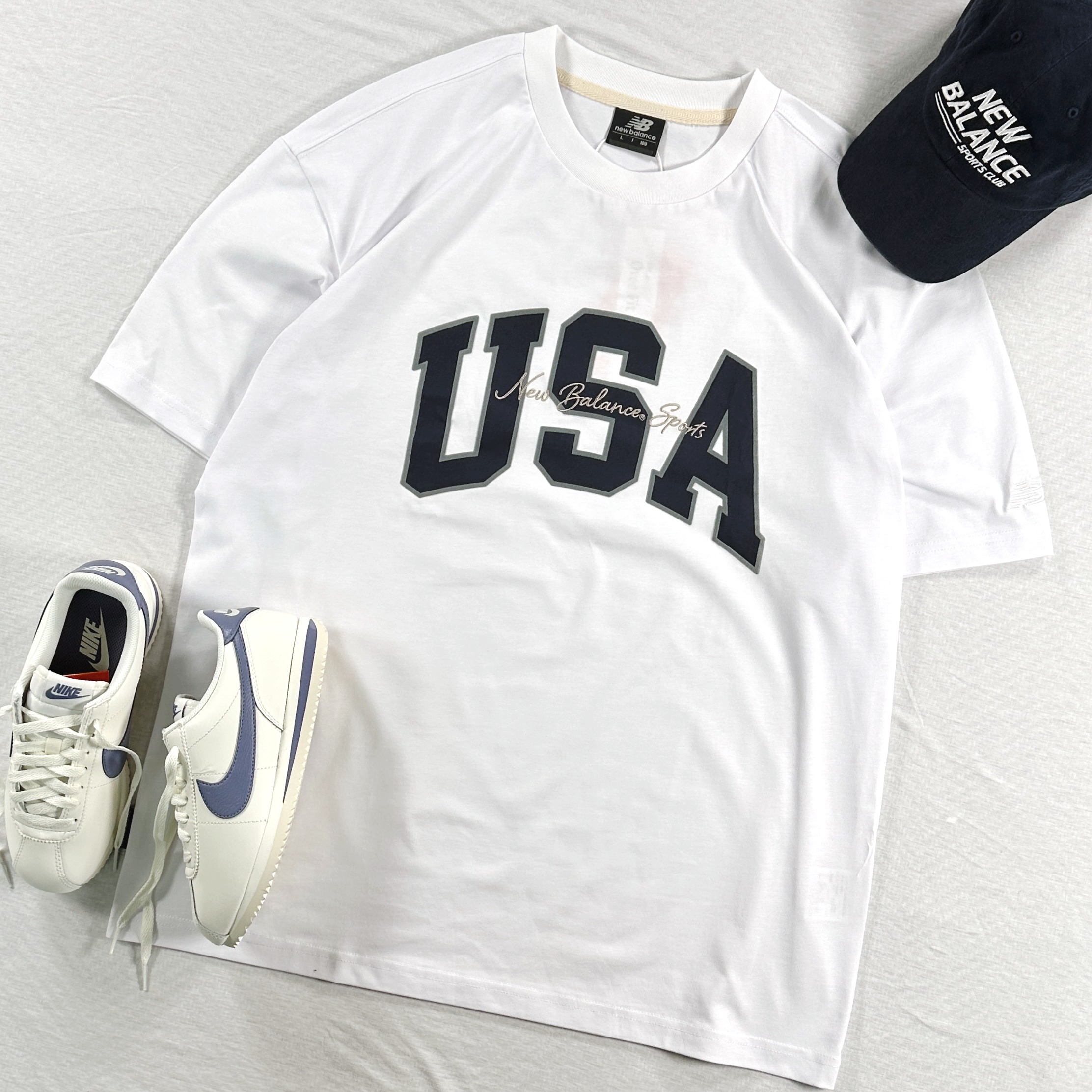 뉴발란스 반팔티 USA 오버핏 커플 티셔츠 이미지 2