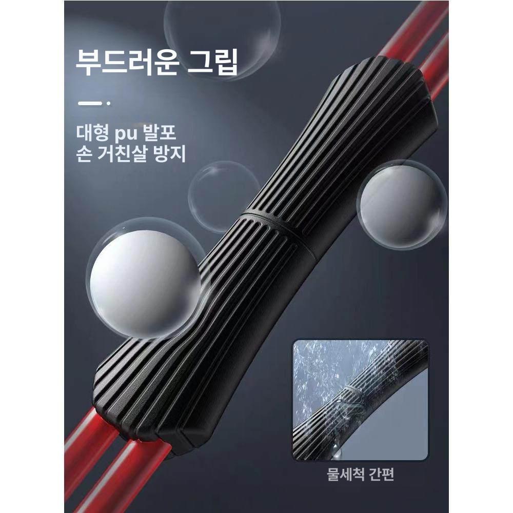 전신 운동봉 운동소도구 바 밸런스 운동 전문형 코어운동 고무 손잡이 더블 바 레드 - 상세 이미지 4