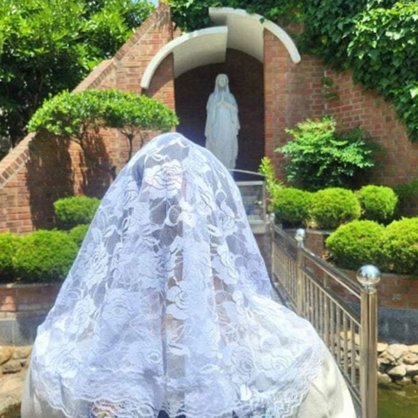 미사보 장미 예배 카톨릭 레이스 가톨릭 여성 - 상품 이미지
