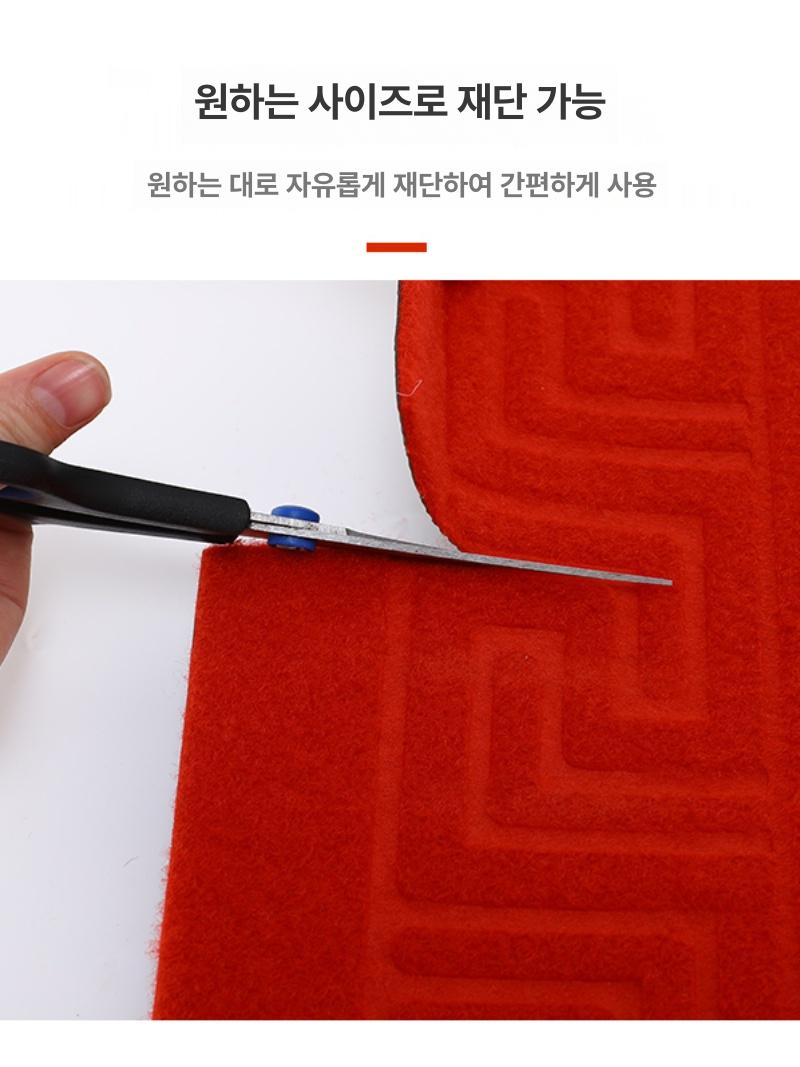 현관 롤매트 미끄럼방지 건물 웰컴 가게 진회색 바닥 카펫 코일매트 사각 출입구 - 상세 이미지 5