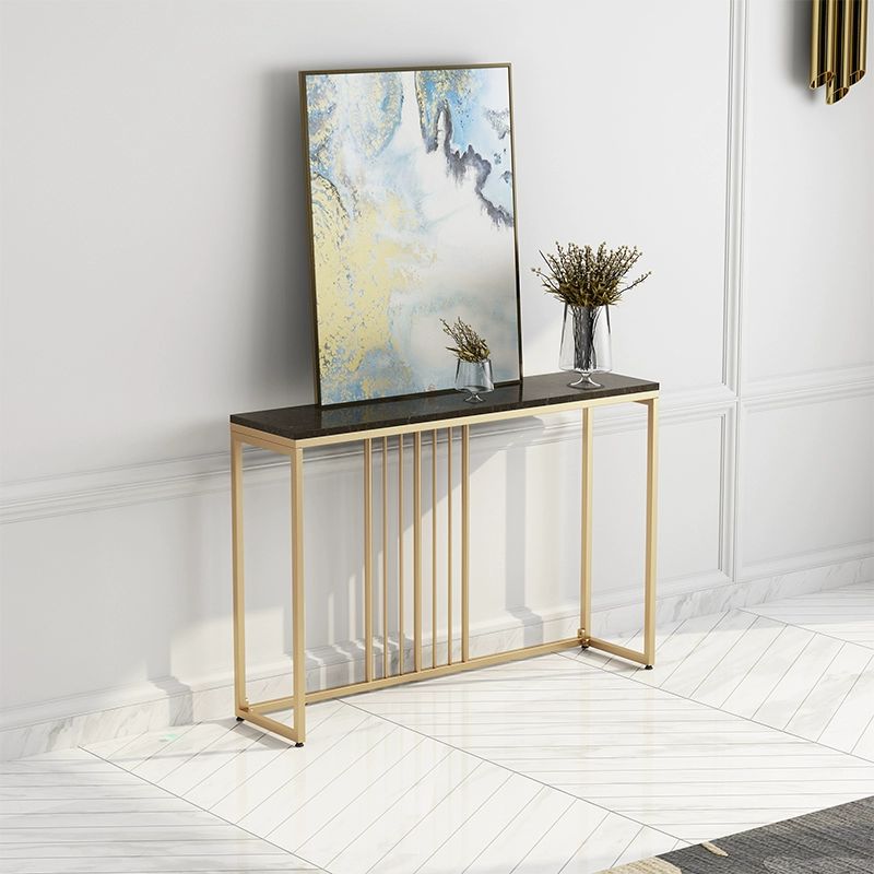 복도콘솔 긴테이블 철제 사이드 1200 장식장 슬림 180x30x75cm 골드 프레임 + 화이트 조립형 - 상세 이미지 5