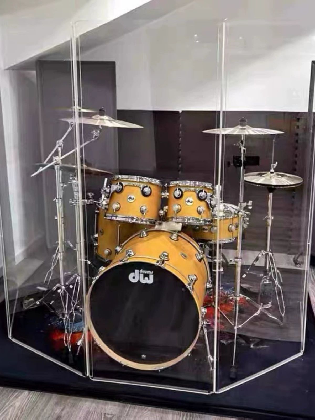 드럼쉴드 가림막 차음판 악기 합주 연습실 사운드 아크릴 국내 소재 140cmx60cm 6mm 5장 - 상세 이미지 2