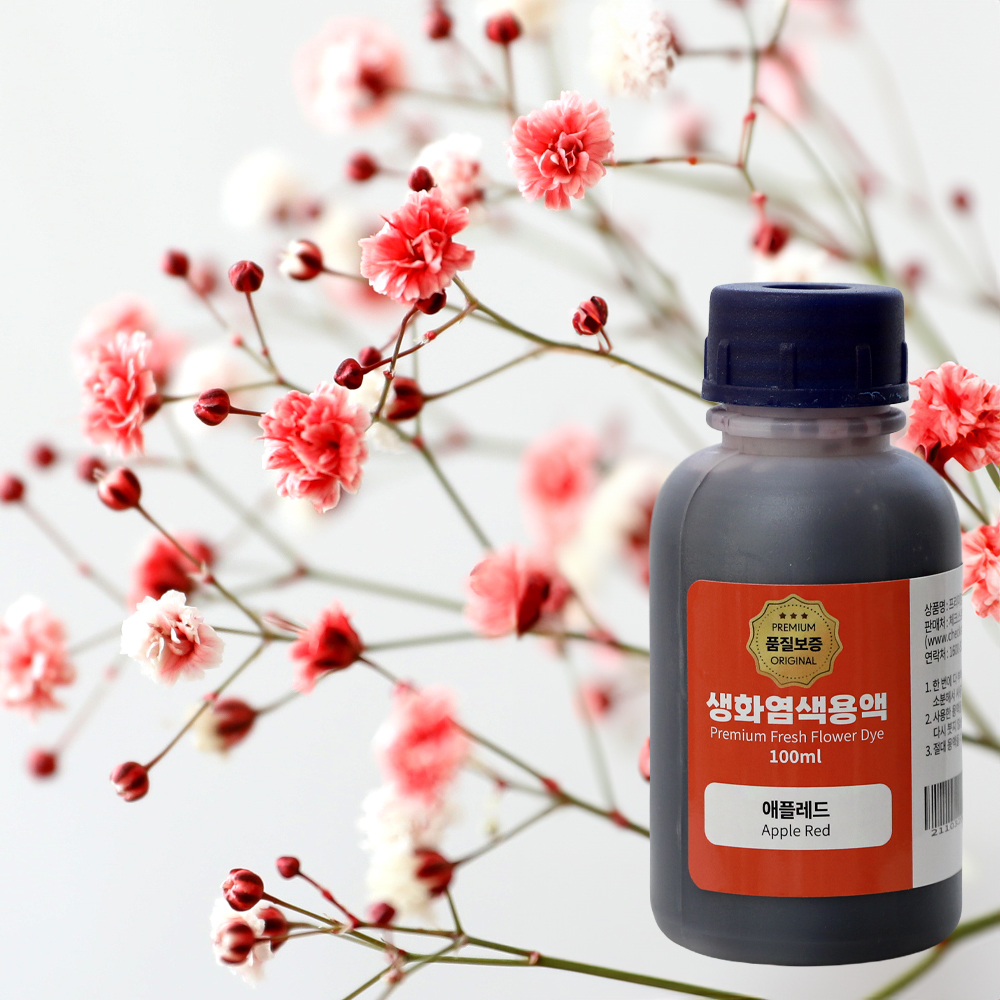 생화염색 안개꽃염색 압화만들기 꽃 물올림 카네이션 드라이플라워 100ml - 상세 이미지 4