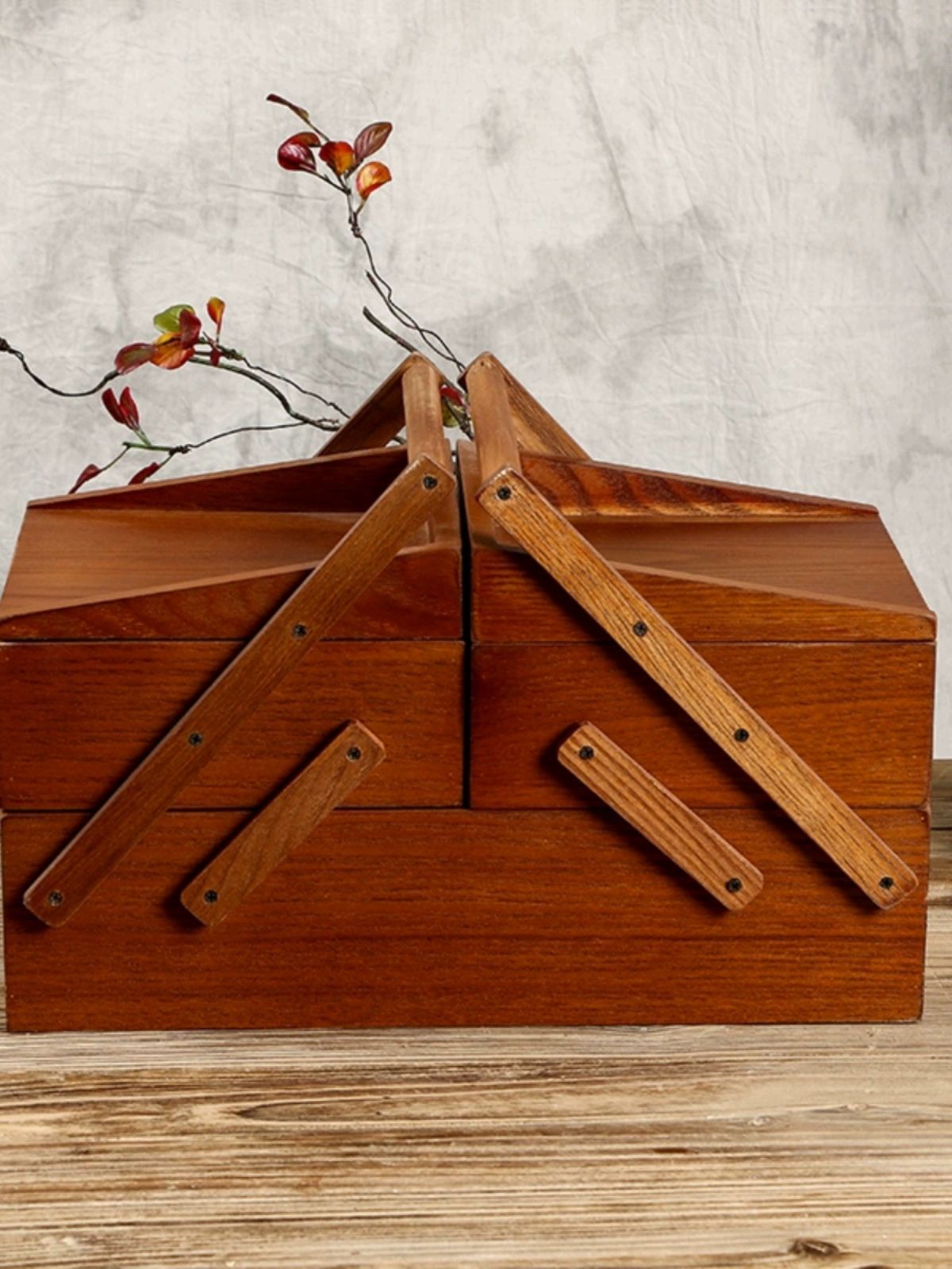 원목정리함 소품 진열대 서랍정리함 선반 (단일 서랍+이중 서랍) 35x25x18 cm - 상세 이미지 5