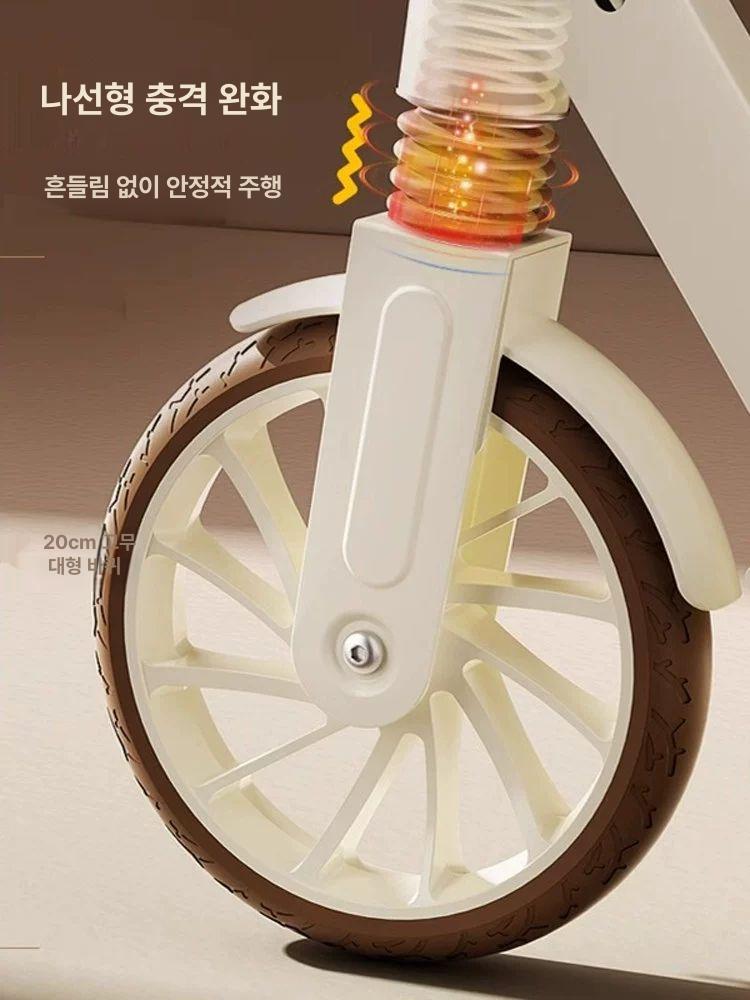 성인 수동 킥보드 가벼운 어른 수단 접이식 이동 퀵보드 [어텀리프브라운] - 상세 이미지 2