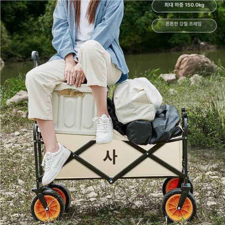 캠핑 구르마 접이식 짐수레 캠핑카트 계단 운반 손수레 아웃도어 - 상세 이미지 4
