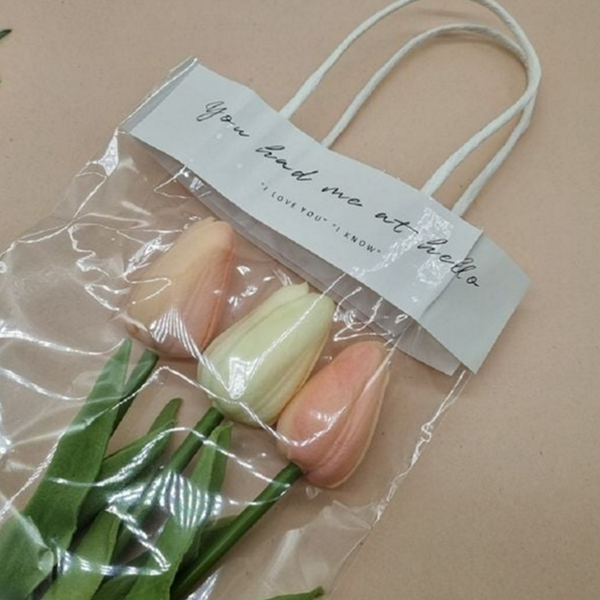 선물 작은 플라워 투명 봉투 꽃다발 비누 포장 - 상품 이미지