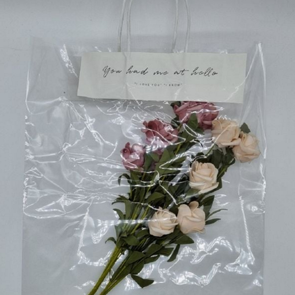화훼 꽃다발 봉투 생화 포장 포장지 선물 투명 재료 - 상품 이미지