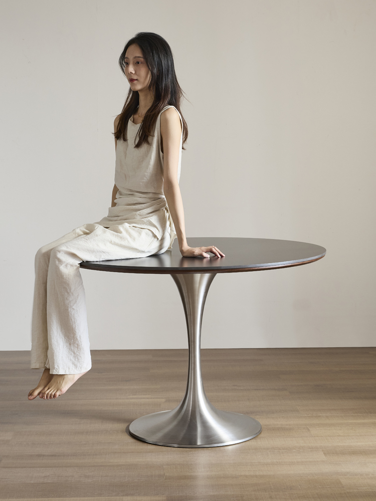 원형 사이드테이블 테이블 앤틱 대리석 유광 사이드 벤치 120cm 블랙 - 상세 이미지 4
