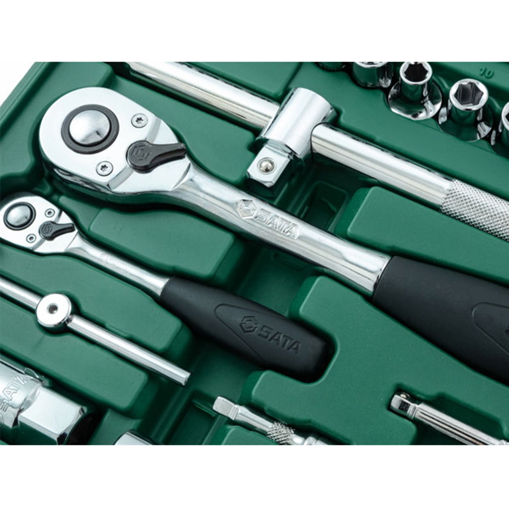 사타 SATA 1/4 1/2 마스터 공구 세트 78PCS 09518 가정용 자동차 정비셋트 - 상세 이미지 4
